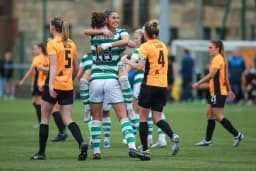 Celtic Women and Glasgow City Women face off in a tense match.